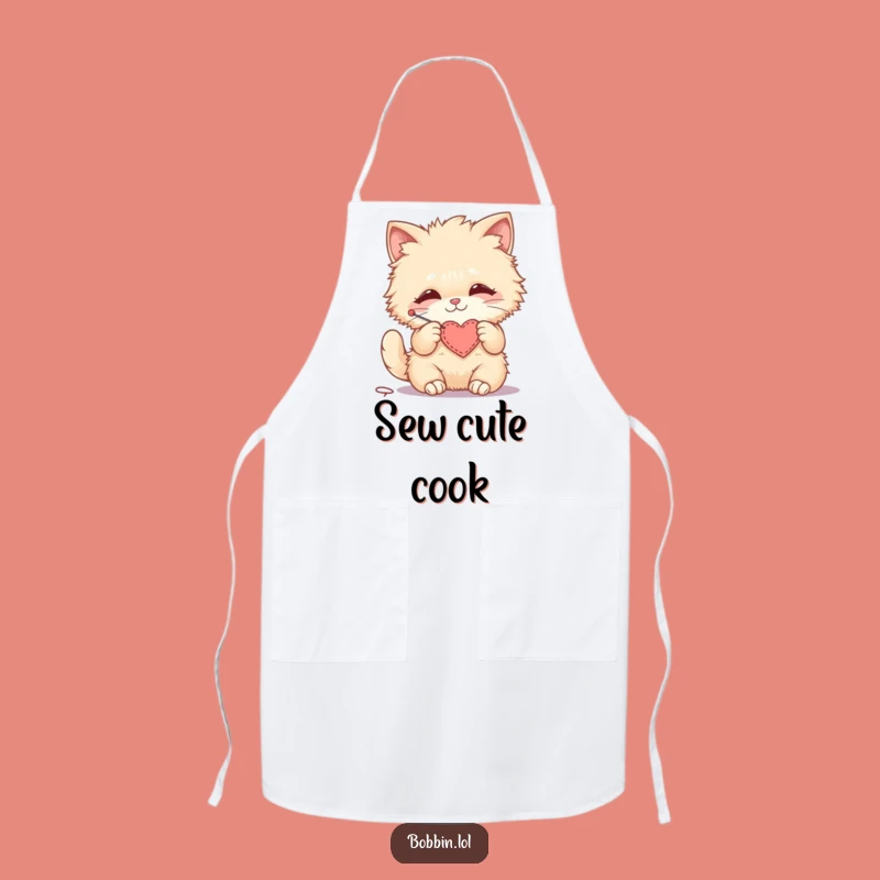 Funny Cat Sewing Apron: Craft with Comfort and Feline Flair