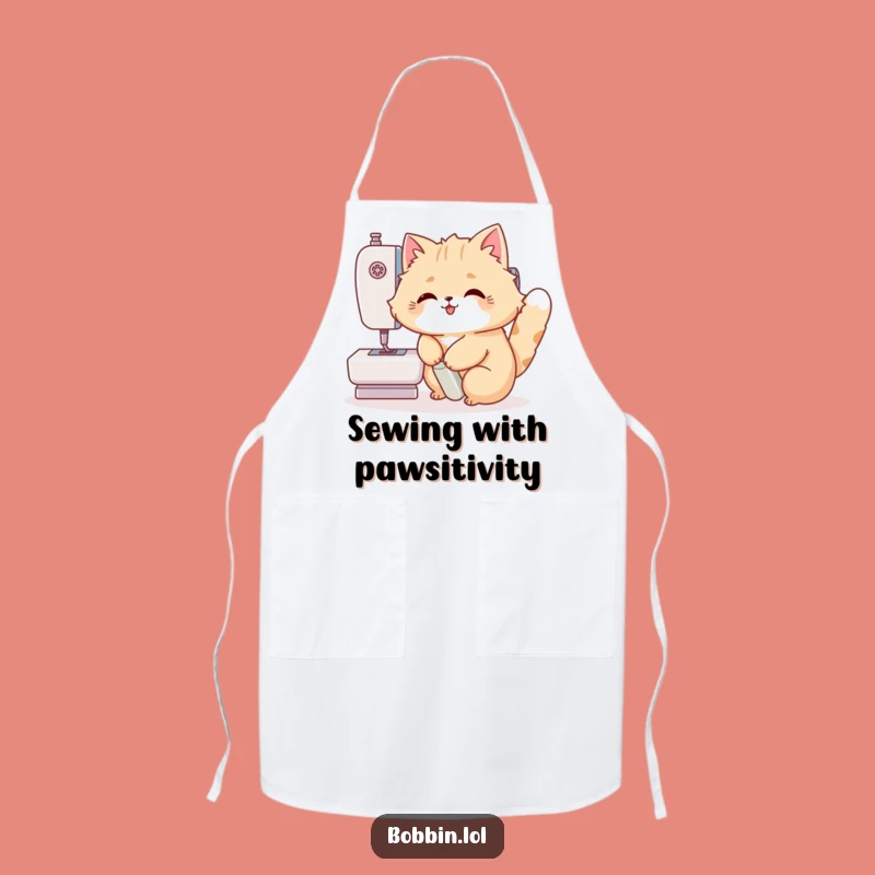 Funny Cat Sewing Apron: Keep Clean in Style with This Hilarious Crafting Cat