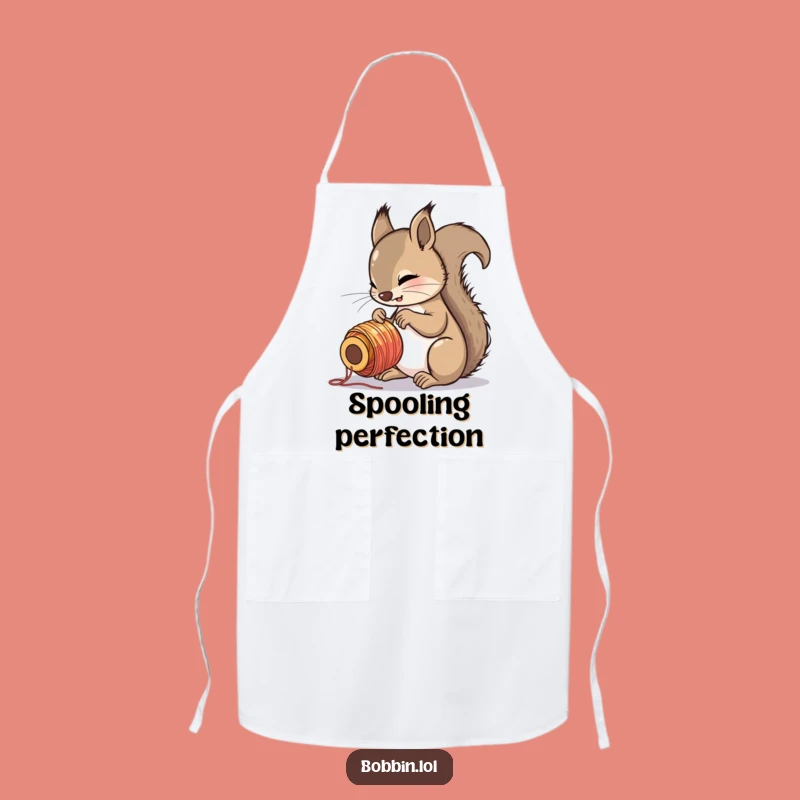 Funny Squirrel Thread Apron - Protect Your Clothes with Curiosity!