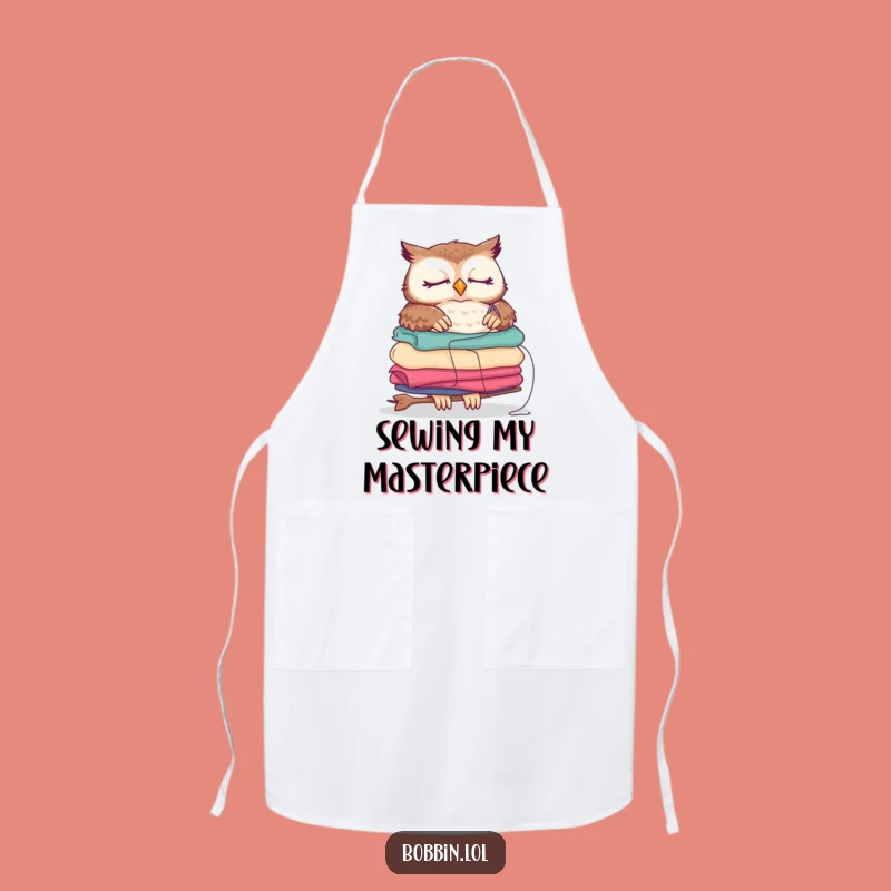 Funny Sleepy Owl Apron, Hilarious Sewing Kitchen Wear, Ideal Funny Gift