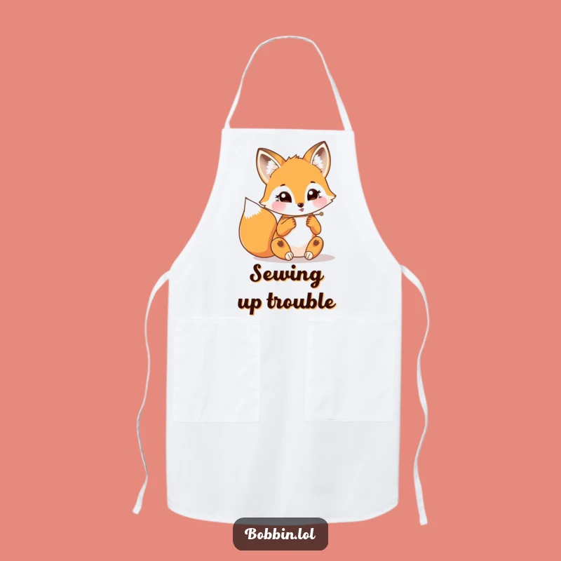Funny Fox Threading Apron - Sew with Cunning and Style!