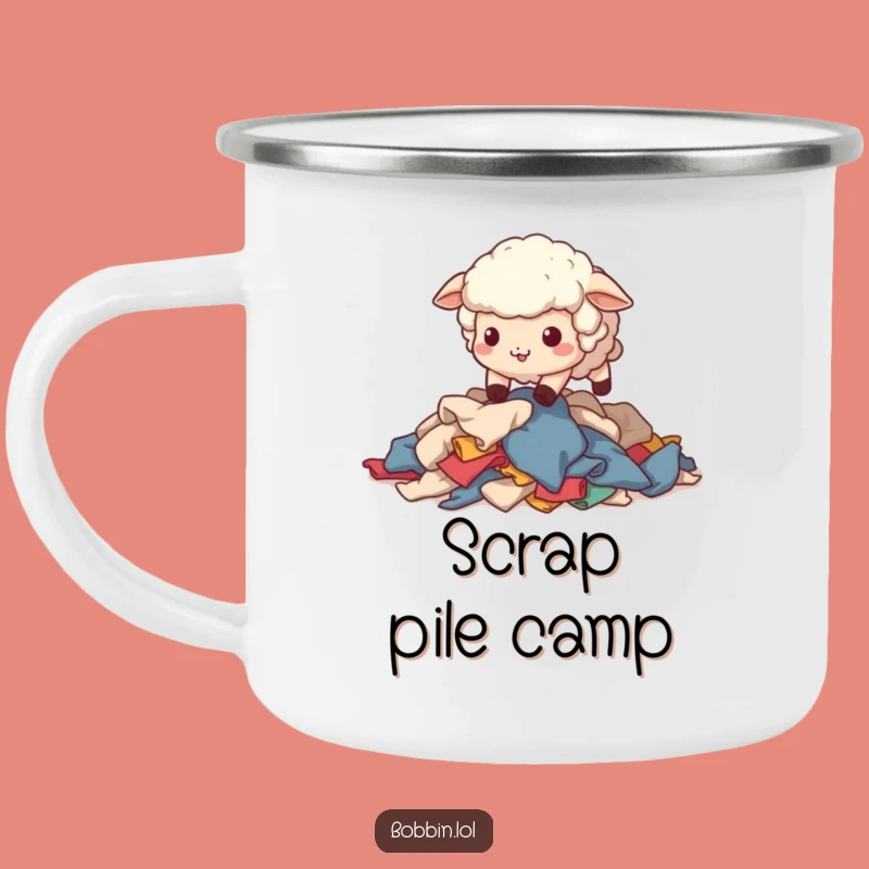 Funny Sheep Sewing Camping Mug: Adventure-Ready with a Stumbling Crafter