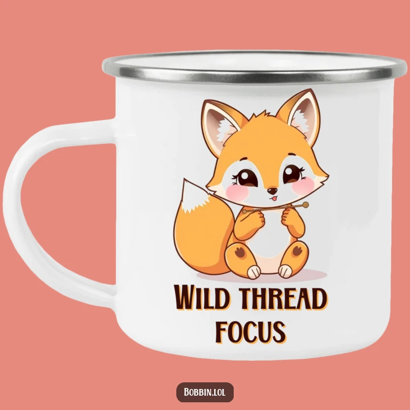 Funny Fox Threading Camping Mug - Adventure Ready for Detail Lovers!