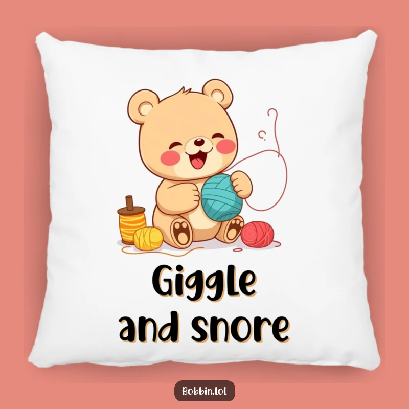 Funny Bear Sewing Pillow: Cozy Comfort with a Hilarious Giggling Bear