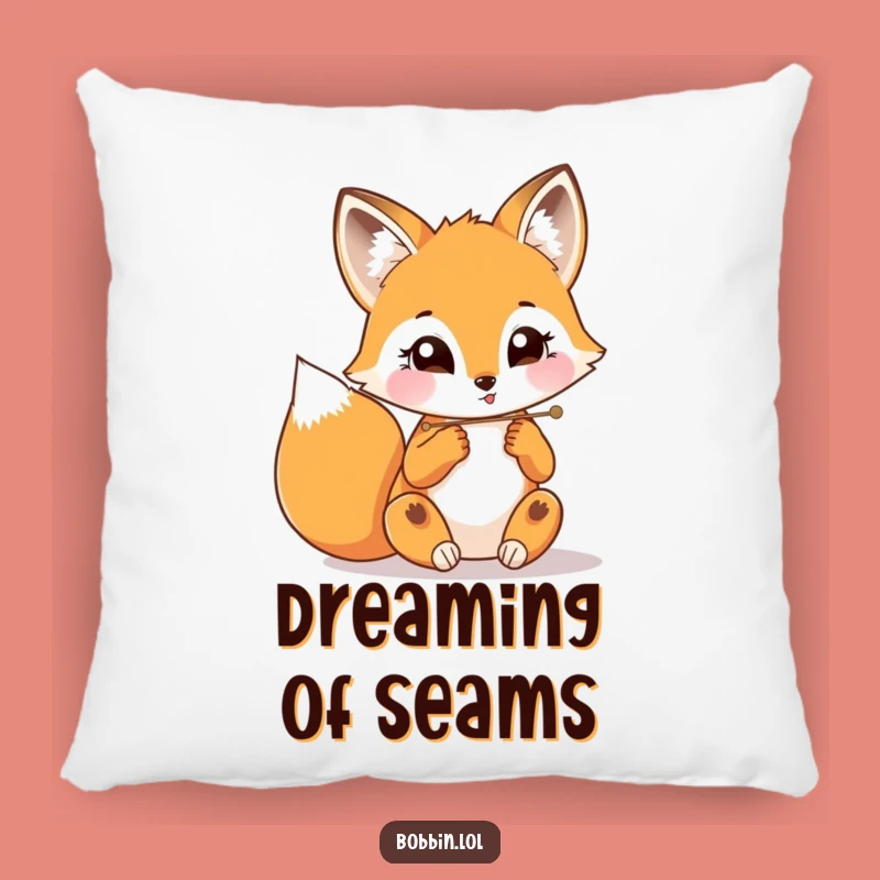Funny Fox Threading Pillow - Add Cozy Charm to Your Space!