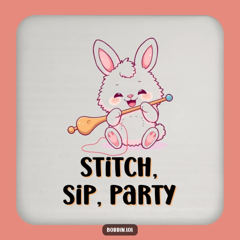 Funny Bunny Sewing Coaster: Protect Your Table with Adorable Hilariousness