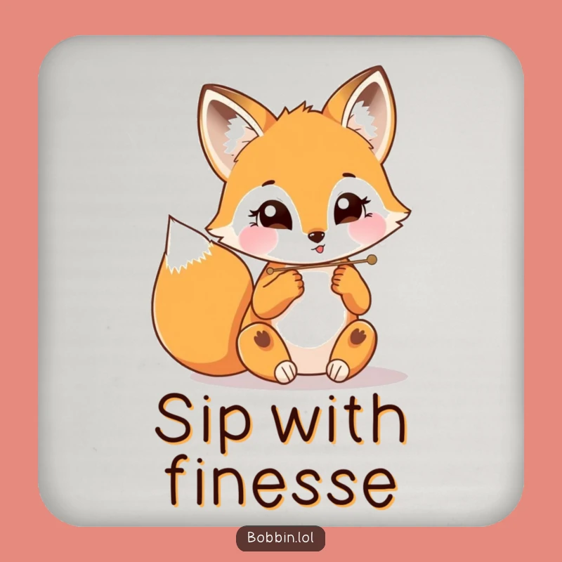 Funny Fox Threading Coaster Set - Protect Surfaces with Foxy Charm!