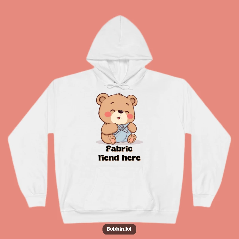 Funny Bear Cutting Fabric Hoodie - Cozy Comfort with a Chuckle!