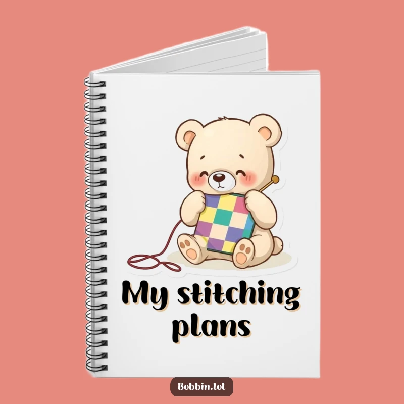 Funny Bear Quilting Notebook: Jot Down Ideas with Crafty Charm