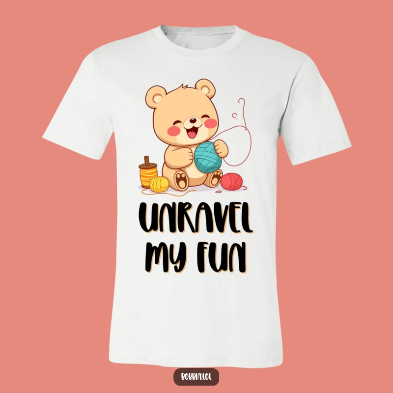 Funny Bear Sewing T-Shirt: Giggling Bear Tee, a Hilarious Crafting Gift