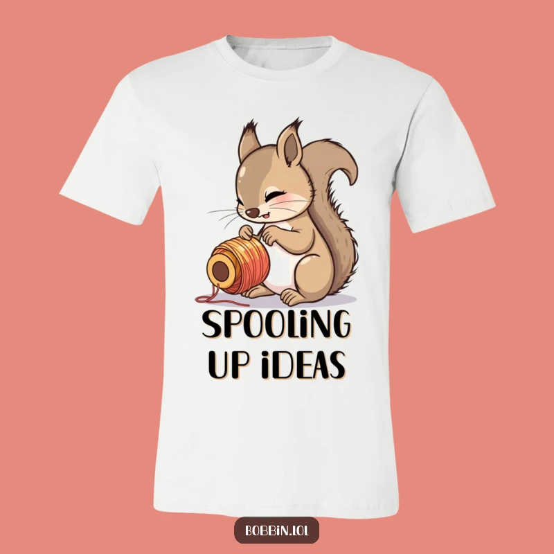 Funny Squirrel Thread T-Shirt - Hilarious Apparel for the Curious!